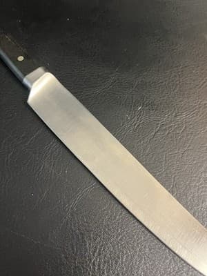 Vintage Ekco Flint Black Handle Chef’s Knife 14" Blade 9" Forged Stainless Japan - Thumbnail 10
