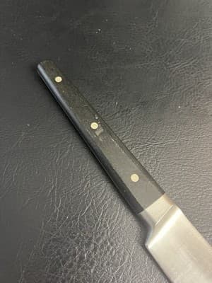 Vintage Ekco Flint Black Handle Chef’s Knife 14" Blade 9" Forged Stainless Japan - Thumbnail 12