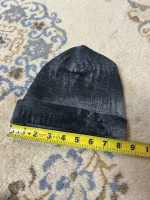 SMARTWOOL Merino Wool 250 Reversible Cuffed Beanie Charcoal Foggy Pine Trees - Thumbnail 3