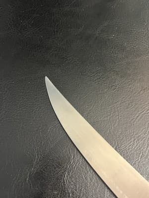 Vintage Ekco Flint Black Handle Chef’s Knife 14" Blade 9" Forged Stainless Japan - Thumbnail 5
