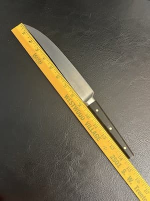 Vintage Ekco Flint Black Handle Chef’s Knife 14" Blade 9" Forged Stainless Japan - Thumbnail 14