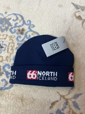 NWT 66°North Iceland Hufukollur Navy Blue Knit Beanie Workman Hat Sweden NEW Tag - Image 1