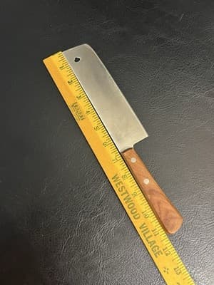 Mac Japanese Series Nakiri 6.5 Vegetable Cleaver Knife Stainless Wood Handle 165 - Thumbnail 13