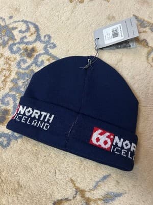 NWT 66°North Iceland Hufukollur Navy Blue Knit Beanie Workman Hat Sweden NEW Tag - Thumbnail 6
