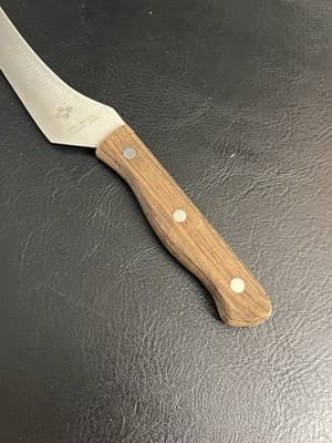 VTG Wood Handle Sushi Knife Gold 3 400 C Stainless Japan 9 1/2" Blade Kitchen - Thumbnail 2