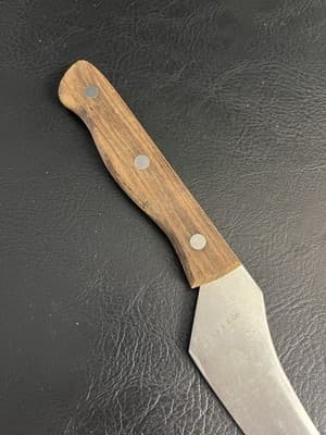 VTG Wood Handle Sushi Knife Gold 3 400 C Stainless Japan 9 1/2" Blade Kitchen - Thumbnail 12