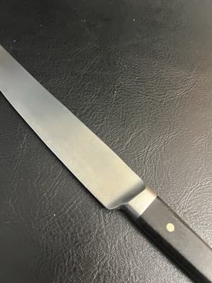 Vintage Ekco Flint Black Handle Chef’s Knife 14" Blade 9" Forged Stainless Japan - Thumbnail 3