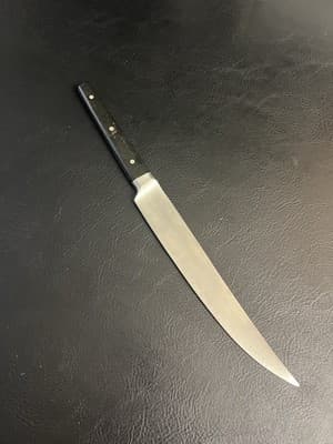 Vintage Ekco Flint Black Handle Chef’s Knife 14" Blade 9" Forged Stainless Japan - Thumbnail 8