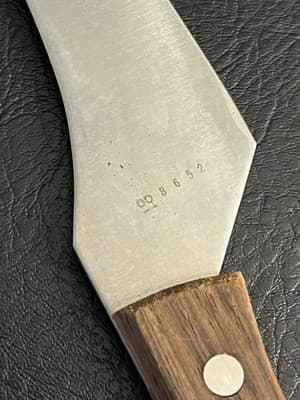 VTG Wood Handle Sushi Knife Gold 3 400 C Stainless Japan 9 1/2" Blade Kitchen - Thumbnail 13