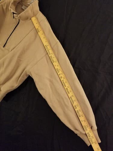 FEAR OF GOD ESSENTIALS Half Zip Pullover Sweatshirt Womens M Brown Beige - Thumbnail 13
