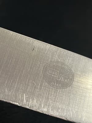 Vintage Ekco Flint Black Handle Chef’s Knife 14" Blade 9" Forged Stainless Japan - Thumbnail 6