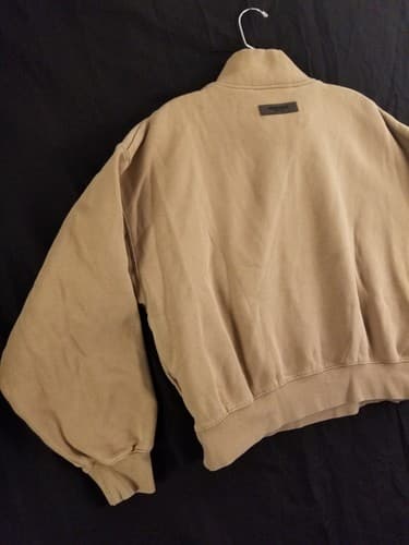 FEAR OF GOD ESSENTIALS Half Zip Pullover Sweatshirt Womens M Brown Beige - Thumbnail 7