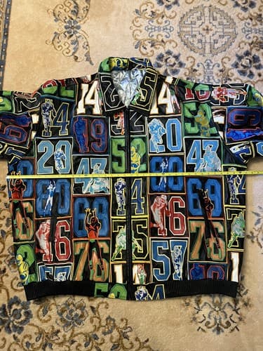 Vtg MVP Football Leather Jacket Black All Over NFL Embroidered Al-Wissam Inspire - Thumbnail 10