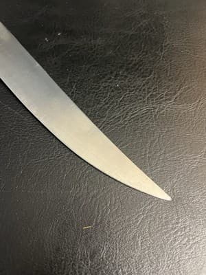 Vintage Ekco Flint Black Handle Chef’s Knife 14" Blade 9" Forged Stainless Japan - Thumbnail 9