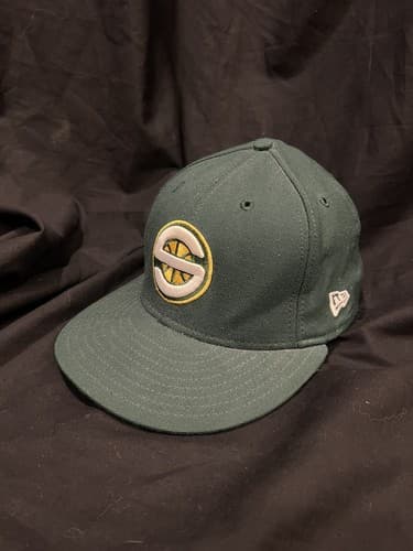 Seattle Super Sonics Hat Cap, New Era 59Fifty, Wool Blend: Size 7 5/8 Hat Club - Image 1