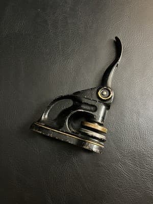Antique Cast Iron State Of Montana Notarial Seal Embosser Stamp Press VINTAGE - Image 1