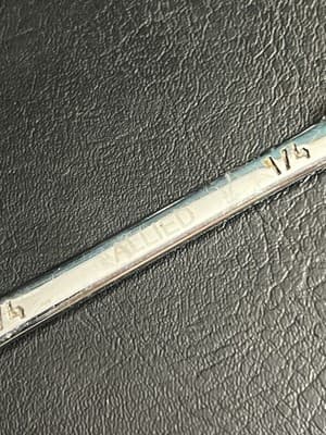 Allied 1/4" 12Pt CrV Combination Wrench Forged F6 - Thumbnail 3