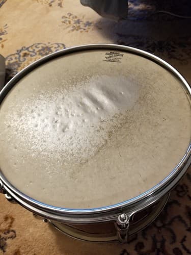 Vintage Del Rey Drum 6 Lug /Orange Red Pearl Sparkle 13 x10 Japan Remo Tom King - Thumbnail 14