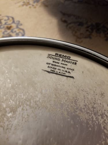 Vintage Del Rey Drum 6 Lug /Orange Red Pearl Sparkle 13 x10 Japan Remo Tom King - Thumbnail 15