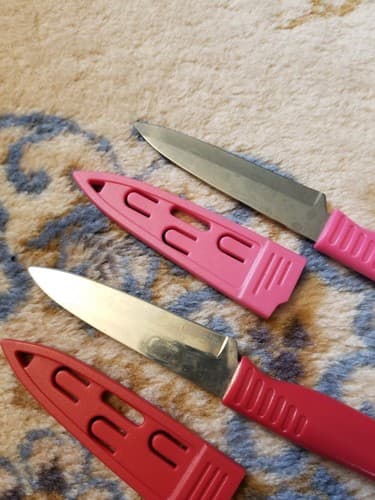 GGOMI Knives Colored Red Pink GG351 205mm Knife Sheathe Stainless Steel 3.5" - Thumbnail 7