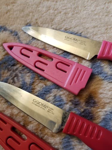 GGOMI Knives Colored Red Pink GG351 205mm Knife Sheathe Stainless Steel 3.5" - Thumbnail 4