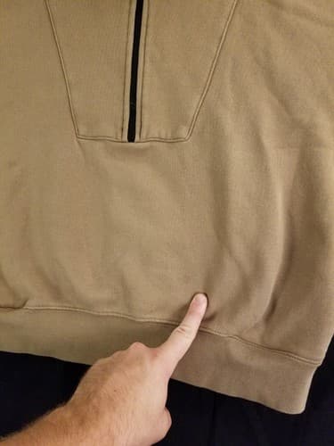 FEAR OF GOD ESSENTIALS Half Zip Pullover Sweatshirt Womens M Brown Beige - Thumbnail 9