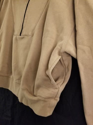 FEAR OF GOD ESSENTIALS Half Zip Pullover Sweatshirt Womens M Brown Beige - Thumbnail 8
