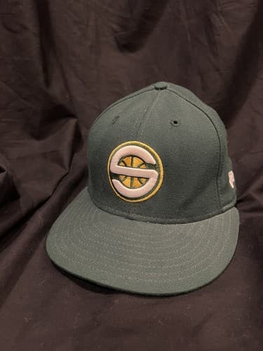 Seattle Super Sonics Hat Cap, New Era 59Fifty, Wool Blend: Size 7 5/8 Hat Club - Thumbnail 2