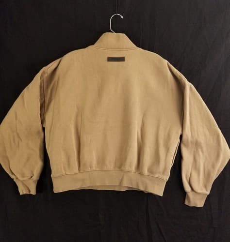 FEAR OF GOD ESSENTIALS Half Zip Pullover Sweatshirt Womens M Brown Beige - Thumbnail 5