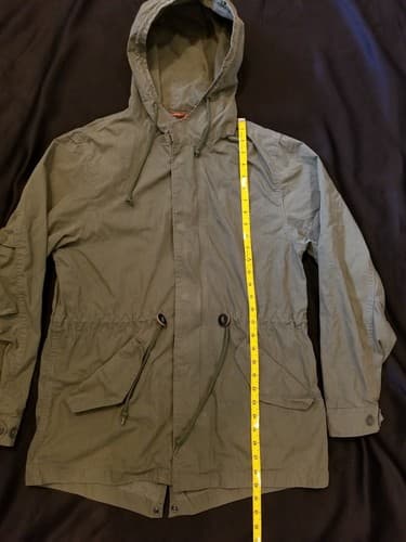 Alpha Industries Military Field Utility Jacket Womens Green Medium M Zip Hoody - Thumbnail 9