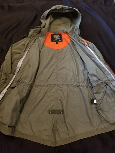 Alpha Industries Military Field Utility Jacket Womens Green Medium M Zip Hoody - Thumbnail 3