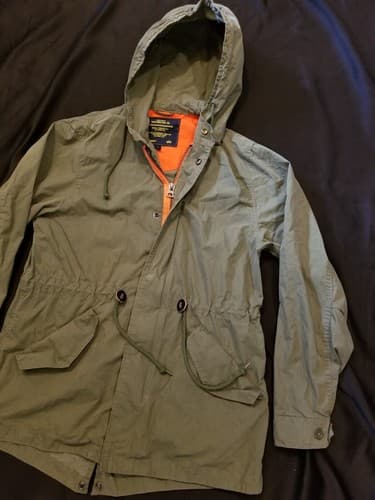 Alpha Industries Military Field Utility Jacket Womens Green Medium M Zip Hoody - Thumbnail 12