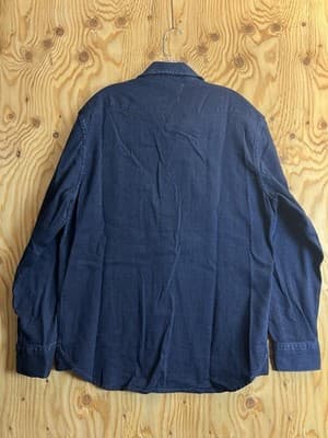 Taylor Stitch X Huckberry Chambray Pearl Snap Button Down Shirt Indigo Blue 44 - Thumbnail 10