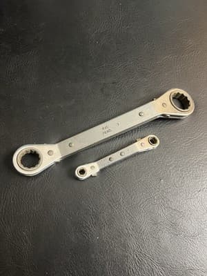 Set of 2 MAC Offset Ratcheting Box End Wrenches Standard SAE 3/4- 7/8. 1/4- 3/16 - Thumbnail 6