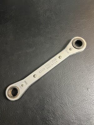 SEARS Craftsman METRIC Flat Ratcheting Box End Wrench 14mm-15mm 42174 USA - Image 1