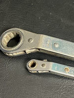 Set of 2 MAC Offset Ratcheting Box End Wrenches Standard SAE 3/4- 7/8. 1/4- 3/16 - Thumbnail 3