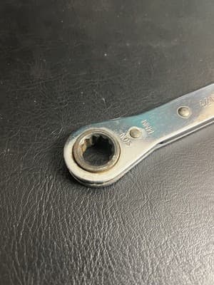 SEARS Craftsman METRIC Flat Ratcheting Box End Wrench 14mm-15mm 42174 USA - Thumbnail 2