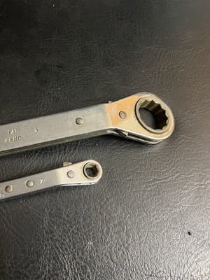 Set of 2 MAC Offset Ratcheting Box End Wrenches Standard SAE 3/4- 7/8. 1/4- 3/16 - Thumbnail 9