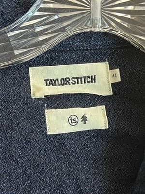 Taylor Stitch X Huckberry Chambray Pearl Snap Button Down Shirt Indigo Blue 44 - Thumbnail 4