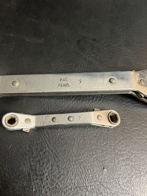 Set of 2 MAC Offset Ratcheting Box End Wrenches Standard SAE 3/4- 7/8. 1/4- 3/16 - Thumbnail 8