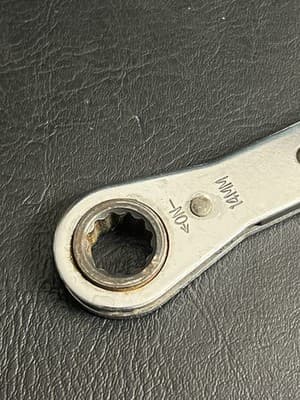 SEARS Craftsman METRIC Flat Ratcheting Box End Wrench 14mm-15mm 42174 USA - Thumbnail 3
