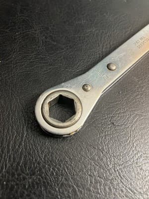 Snap-On 17mm & 19mm RBM17195 Metric Double Box End Ratcheting Wrench READ - Thumbnail 7