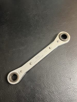 SEARS Craftsman METRIC Flat Ratcheting Box End Wrench 14mm-15mm 42174 USA - Thumbnail 7