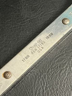 Snap-On 17mm & 19mm RBM17195 Metric Double Box End Ratcheting Wrench READ - Thumbnail 3