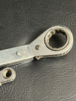 Set of 2 MAC Offset Ratcheting Box End Wrenches Standard SAE 3/4- 7/8. 1/4- 3/16 - Thumbnail 5