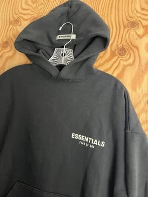 Fear Of God Essential Floral Flowers Cherry Blossom Hoodie Mens XXS Sweatshirt - Thumbnail 4