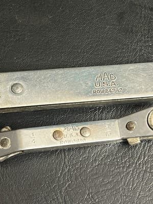 Set of 2 MAC Offset Ratcheting Box End Wrenches Standard SAE 3/4- 7/8. 1/4- 3/16 - Thumbnail 4