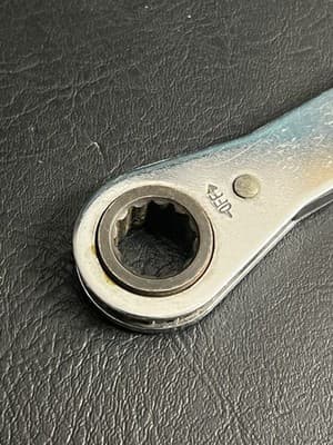 SEARS Craftsman METRIC Flat Ratcheting Box End Wrench 14mm-15mm 42174 USA - Thumbnail 8