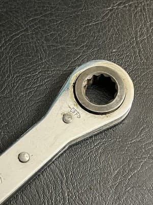 SEARS Craftsman METRIC Flat Ratcheting Box End Wrench 14mm-15mm 42174 USA - Thumbnail 10