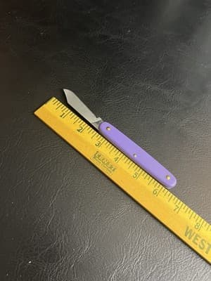 Rare Victorinox Day Packer Swiss Army Pocket Knife 100mm Single Blade Purple - Thumbnail 10